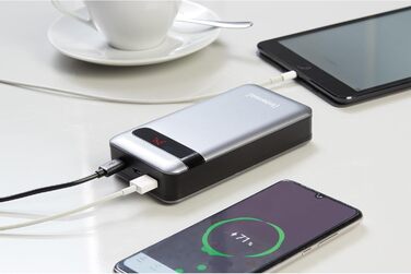 Powerbank Intenso Powerbank PD 20000mAh: Швидка зарядка, 20000mAh, сумісний зі смартфонами, планшетами, MP3-плеєрами та цифровими камерами, Anthrazit