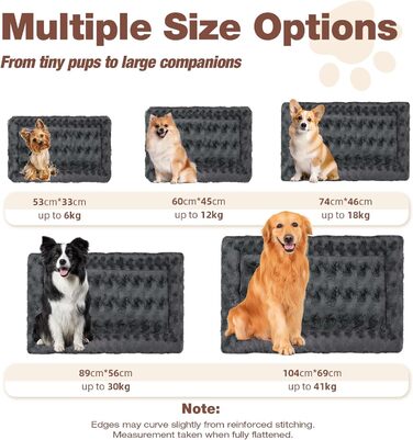 М'яка собача ковдра Mora Pets: зручна та миюча підстилка для собак великих, середніх та маленьких порід, 74 x 46 см, сірий колір