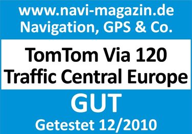 Навігатор TomTom Via 120 Central Europe з Bluetooth, TMC, голосовим керуванням, асистентом паркування, дисплеєм 4,3