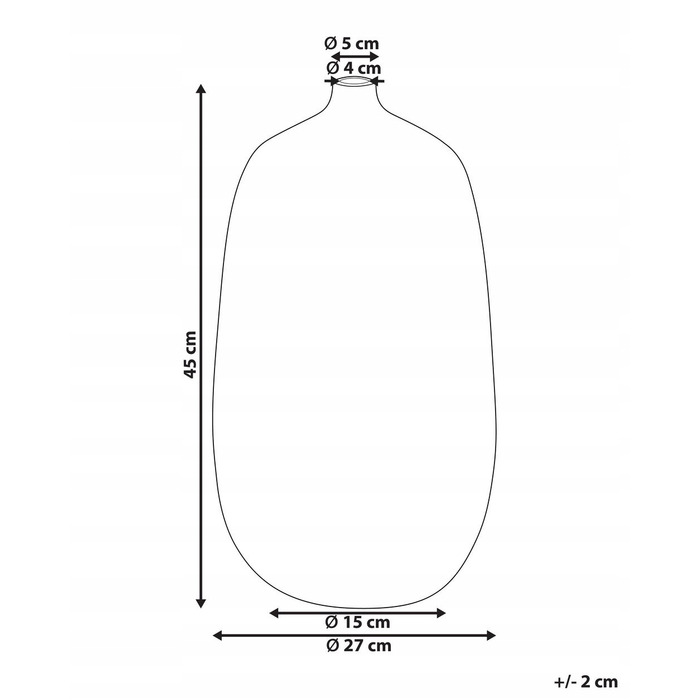 Керамічна ваза Beliani, 27 x 45 см