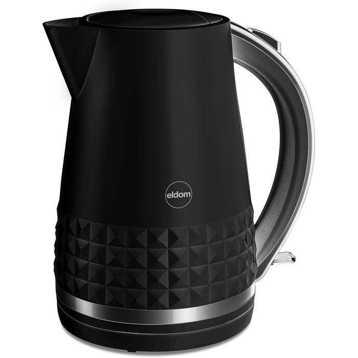 Електричний чайник Eldom C270C | 1.7 л, чорний, ретро дизайн | Чайник для чаю з індикатором рівня води