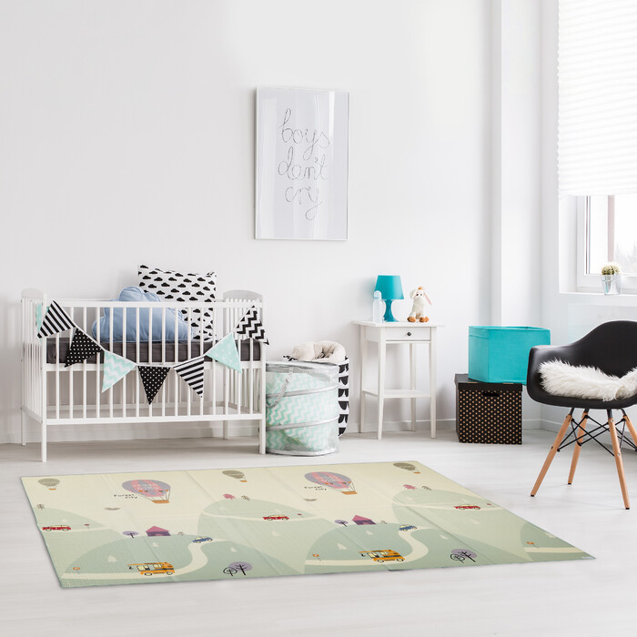 Relaxdays Play Mat - Street and Animal Motif, Foldable