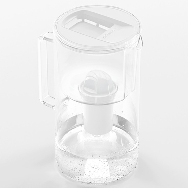 Скляний фільтр-кувшин Wessper D2 BOROSILICATE 3 л, білий + 6 фільтрів