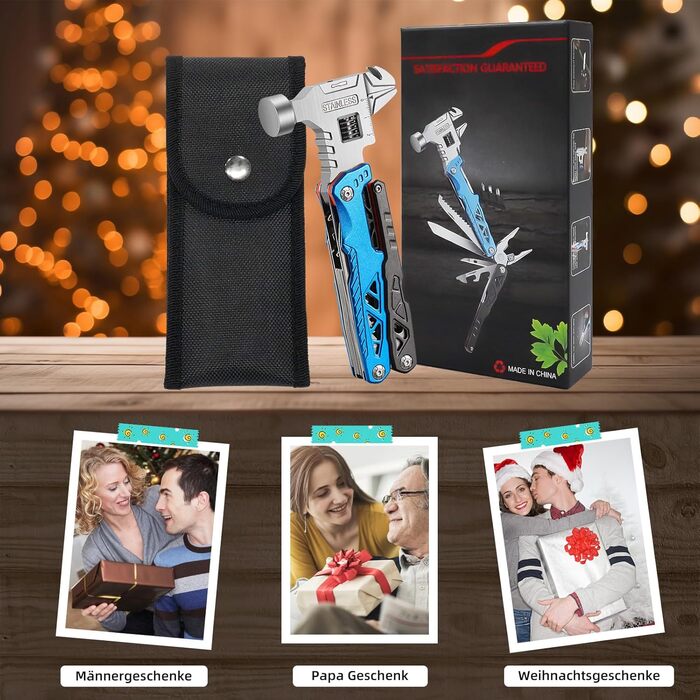 Мультитул Rollgabelschlüssel 18 в 1: преміум-мультитул з титанової сталі для чоловіків, кемпінгу, відпочинку на природі та надзвичайних ситуацій