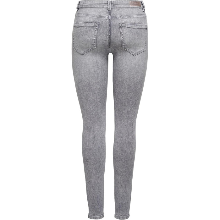 Джинси скінні жіночі ONLY WAUW середньої посадки, середньо-сірий денім, розмір S (34L)