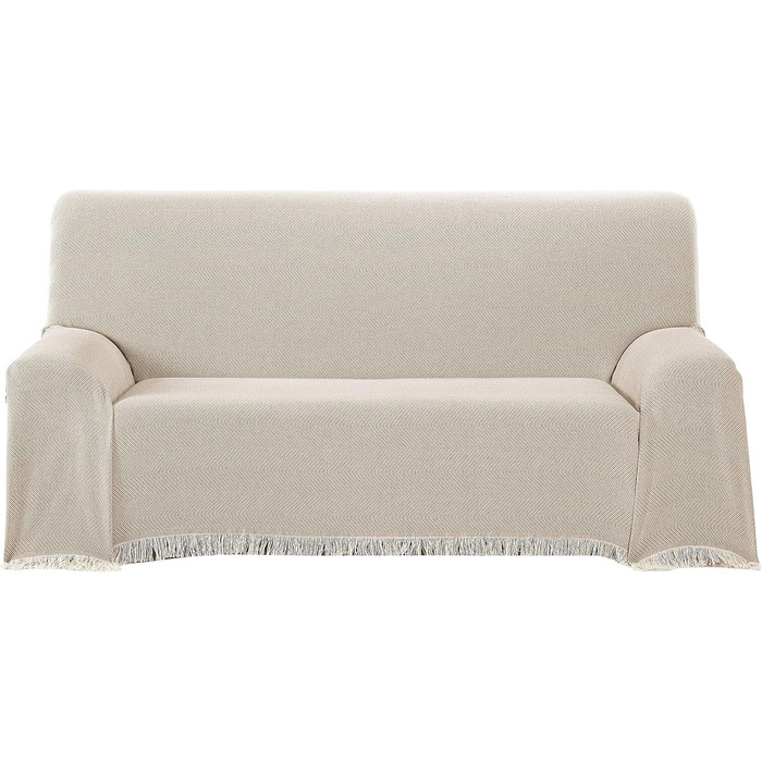 Daybed Cover - Living Room Blanket made of Cotton, Practical Throw as a Sofa Blanket or Couch Blanket - Bed Throw Blanket - High-Quality Bedspread in Beige, 180 x 260 cm