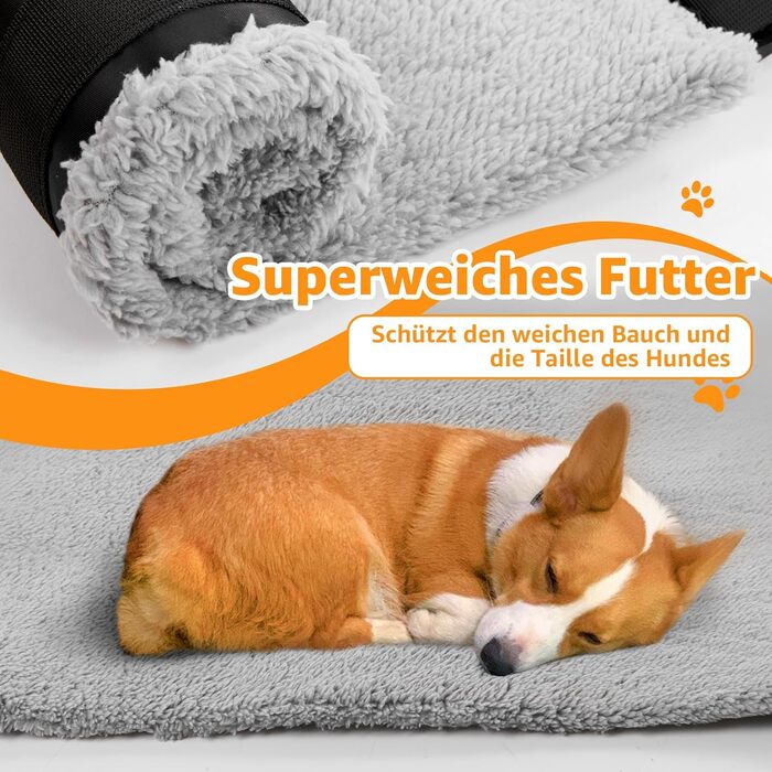 Регульована переносна допомога для собак, переносна лямка для реабілітації, поранених, травмованих або літніх собак - шлейка для собак як засіб допомоги при ходьбі для маленьких і великих собак, сірий колір, XL