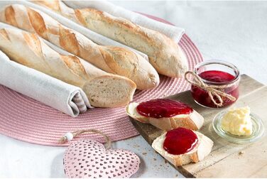 Baker's Sheet - Baguette Baking Sheet - 37 x 24 cm - for 3 Baguettes, H 2.5 cm - High-quality Non-Stick Coating