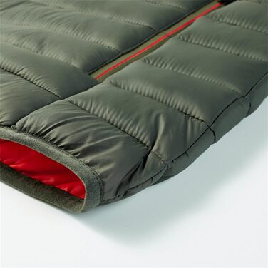 Чоловіча жилетка, утеплена, легка, тепла, для активного відпочинку, без рукавів, зимова, стегана, з коміром-стійкою, слім-силует (6XL, Оливковий (Army Green))