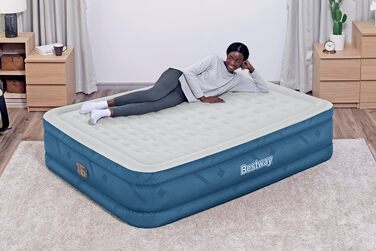 Повітряний матрац Bestway Fortech Snugable Top з вбудованим електричним насосом, Double XL/Mid, 203 x 152 x 46 см