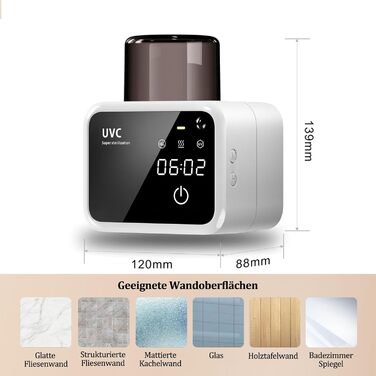 Утримувач для зубних щіток Maxspace з UV-стерилізатором, сушкою та таймером (білий)