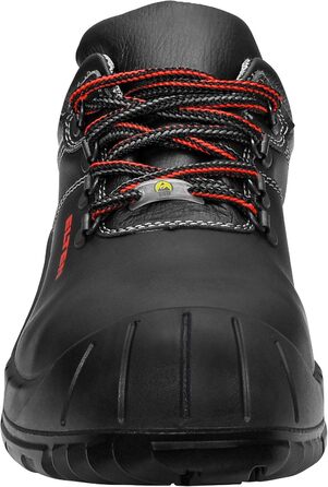 Робочі черевики ELTEN Renzo Low ESD S3, шкіряні, з металевим носком, легкі, міцні, 41 EU, чорні (для жінок та чоловіків)