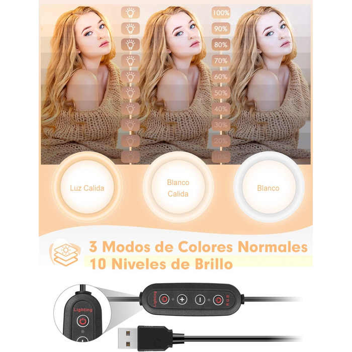 Кільцеве світло YISSVIC 25.4 см (10 дюймів) зі штативом та пультом, 168 LED, 3 режими світла та 26 RGB, для фото та відео, TikTok, YouTube, селфі