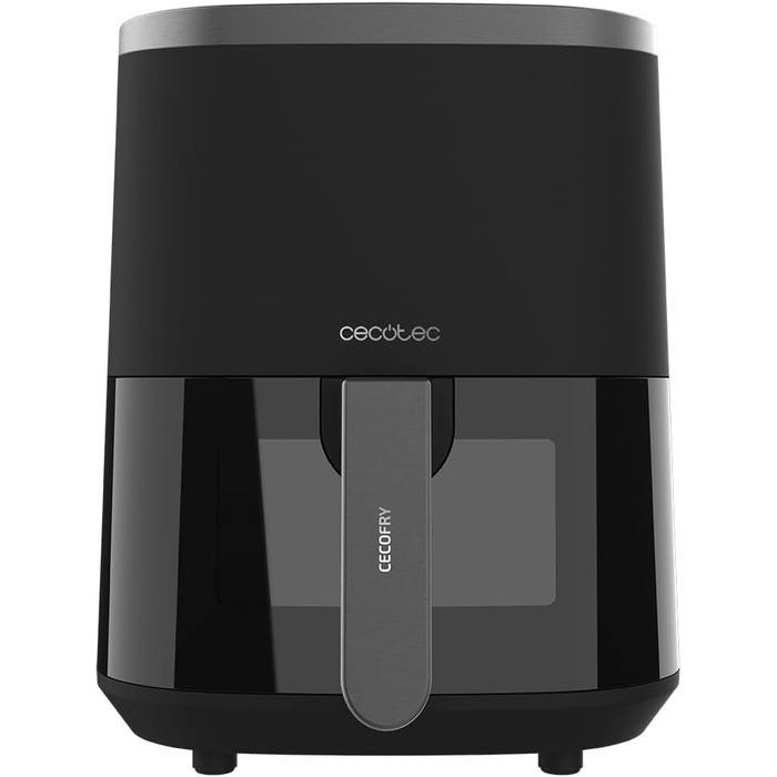 Фритюрниця без олії Cecotec Cecofry Fantastik Window 4000, 4 л, 1400 Вт, 9 програм, сенсорне управління, PerfectCoo, 80-200ºC, чорний