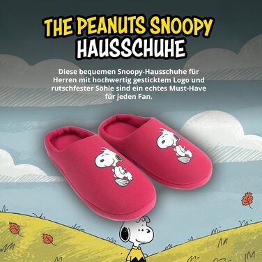 Домашні тапочки United Labels Peanuts Snoopy для жінок, червоні, з антиковзкою підошвою, сліпони 39/40 EU