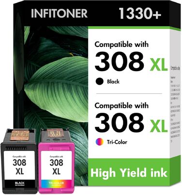 Комплект картриджів HP 302XL (чорний та кольоровий) для принтерів HP DeskJet 4520, 4525, 308XL