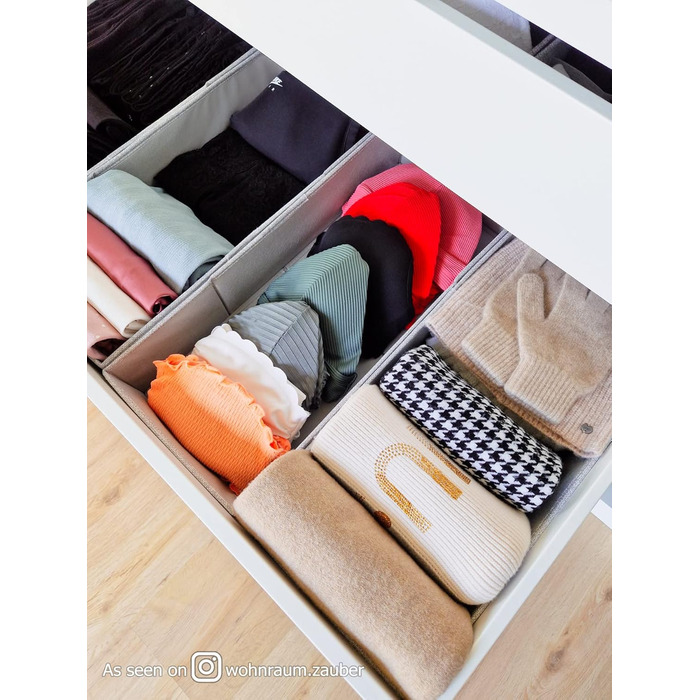 PAX100 File Folding Box for IKEA Pax Wardrobe; THE ORIGINAL; perfectly fitting; Stable base; Drawer organization system, set of 4