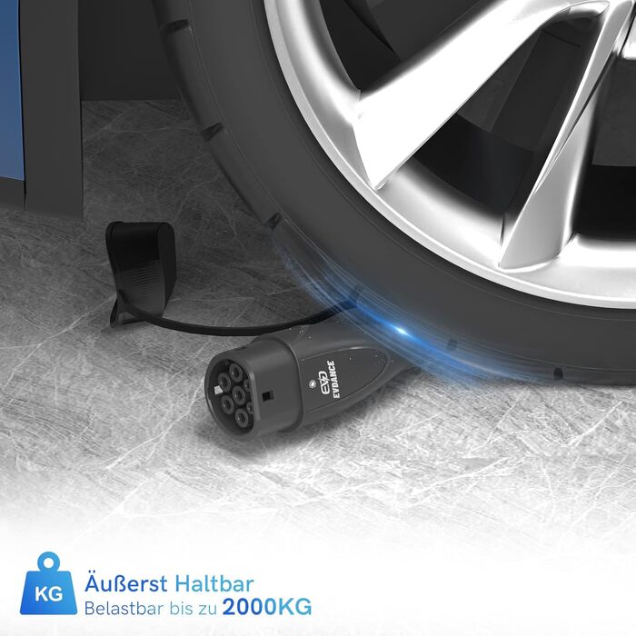 Кабель для зарядки електромобіля Тип 2, 16A, 3 фази, 11 кВт з сумкою, 6м. Сумісний з усіма електромобілями (22 кВт, 32A)