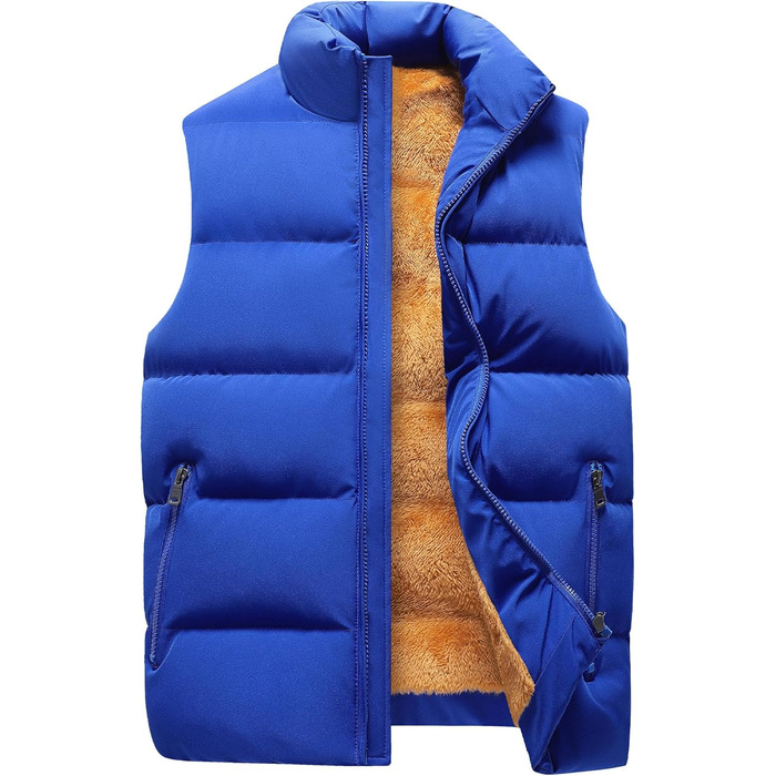 Чоловічий зимовий жилет AIEOE з утеплювачем, степване пошиття, жилет без рукавів, синій, розмір XL