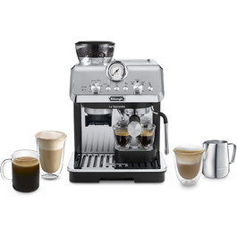 De'Longhi La Specialista Arte EC9155.MB – еспресо-машина з млинком, 8 ступенів помелу, 15 бар, 3 температури, капучинатор, 1300 Вт, резервуар 1,5 л, нержавіюча сталь/чорна, комплект бариста, без функції Cold Brew