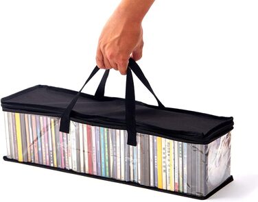 Imperius CD-сумка для зберігання, прозора водонепроникна PVC сумка з ручками, на 48 CD, для дисків, ігор, музики, книг, 2 шт.
