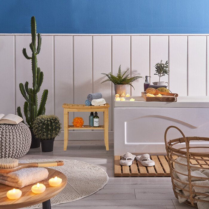 Relaxdays Bamboo Stool