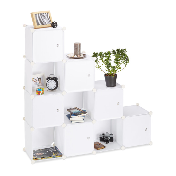 Relaxdays Plastic Storage Shelf with 16 Compartments