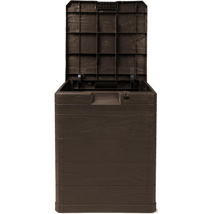 Скриня для зберігання Ondis24 Madera Mini 90л, дерев'яна текстура, з замком, коричнева