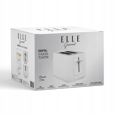 Цифровий тостер ELLE Panache на 2 скибки, 980 Вт, білий