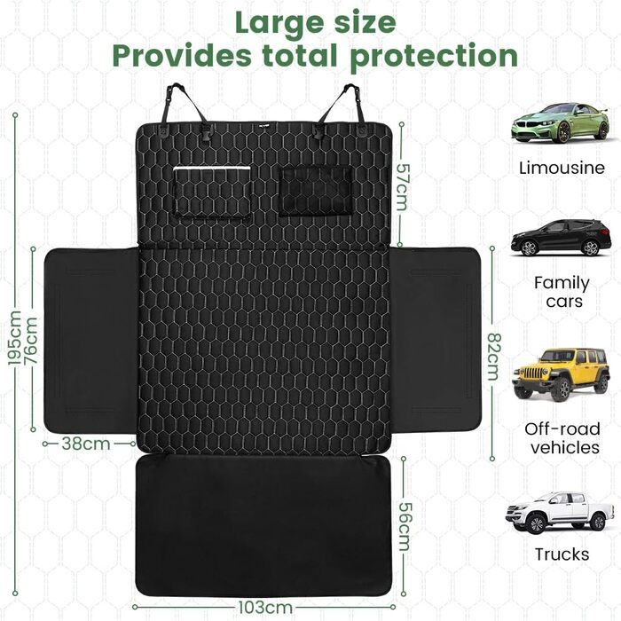 Захист для багажника авто: вологостійкий килимок для собак, 195x103 см