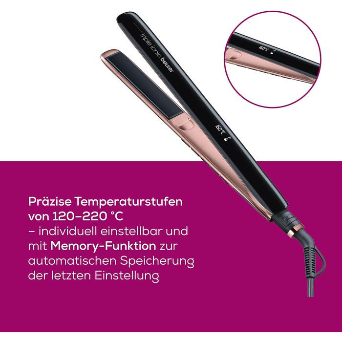 Випрямляч для волосся Beurer HS 60 з іонізацією та керамічним покриттям