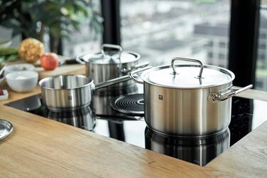 Набір каструль Zwilling Twin Classic з нержавіючої сталі, 5 предметів, індукційні, з 4 кришками