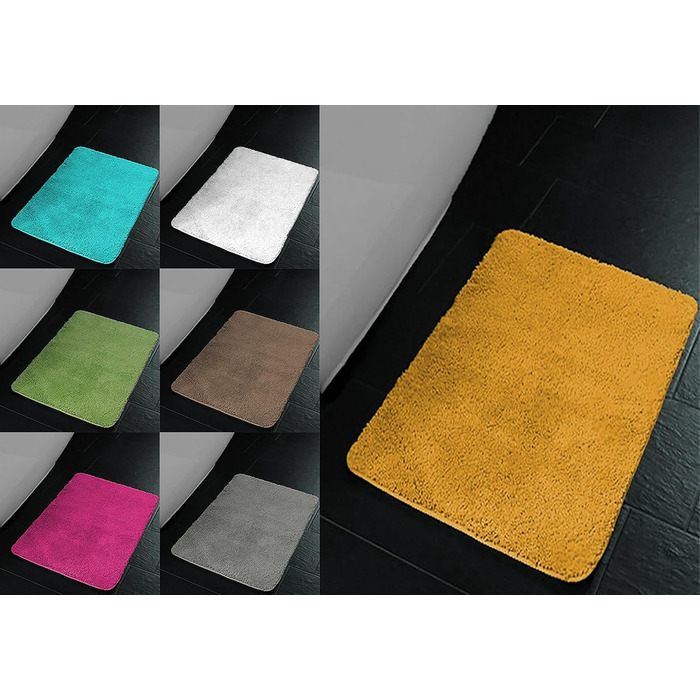 Brandsseller Green Bath Mat Set - 2 Piece Set: 50x80cm & 45x50cm