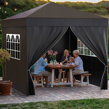 Садова альтанка Holla Garden з 4 стінками, 3 x 3 x 2,5 м