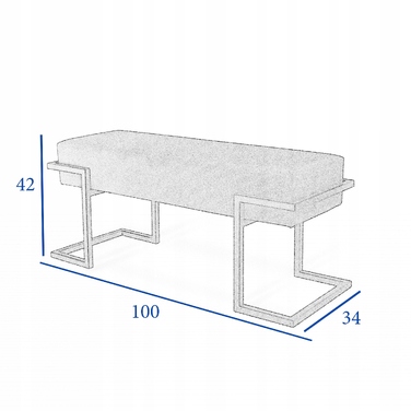 Оббита лава Dominat, 100 x 42 x 34 см, багатоколірна