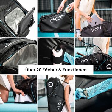 Otaro 82L Premium Tennis Bag | Badminton, Padel & Squash Racket Bag | Unisex Tennis Backpack for Men & Women, Coaches - Green