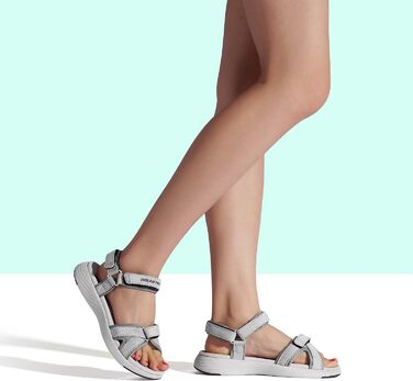 Сандалі жіночі Dream Pairs Trekking MD-Gummisohle, EVA устілка, сірі (41.5 EU) - для туризму та активного відпочинку
