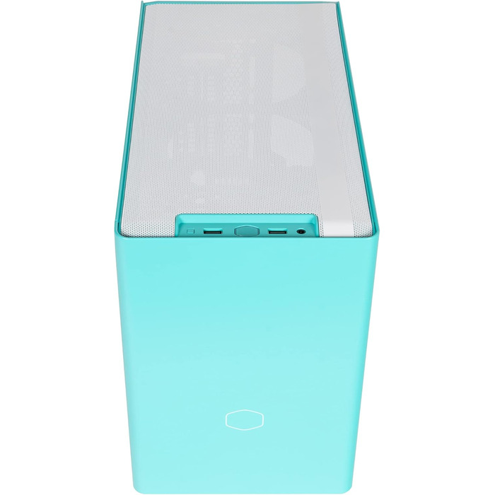 Корпус Mini-ITX Cooler Master MasterBox NR200P Caribbean Blue з загартованим склом, вертикальним кріпленням GPU та покращеною вентиляцією