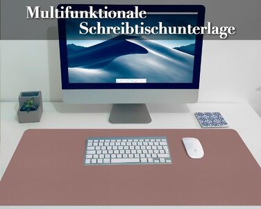 Підкладка під мишу для столу 80x40 см з PU-шкіри, легко очищається, захист столу від подряпин, антиковзаюча підкладка для офісу та дому