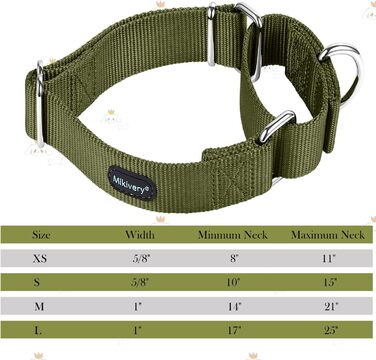 Нашийник для собак Mikivery Marraht Military Green, 35.5-53 см