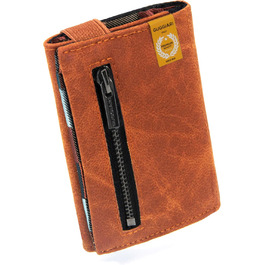 GUGGIARI® Slim Wallet with Coin Pocket made of Microfiber Jacquard with RFID Protection - Slim Wallet for Credit Cards - Credit Card Case - Wallet for on the Go