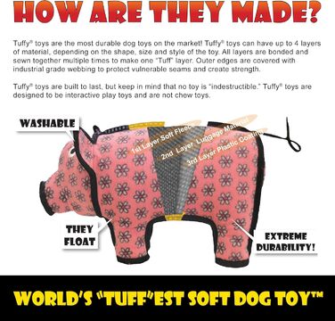 Tuffy's Dog Toy Polly Pig
