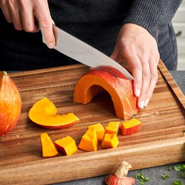 SPRINGLANE Acacia Wood Knife Block Set - 6 Piece German Steel Knives