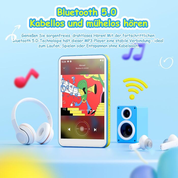 MP3 плеєр 128GB з Bluetooth та WiFi, 4.0
