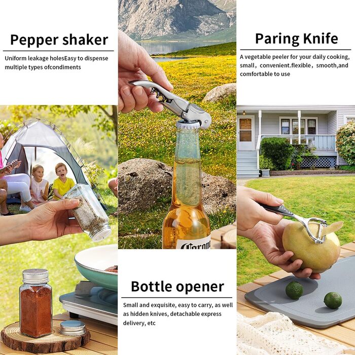 Berglander Camping Essentials, Camping Cookware Utensil Set, Camping Accessories Gear Must-Haves, come with camping cutlery sets, plates, and cups, ideal for outdoor stoves, picnics, and grilling.