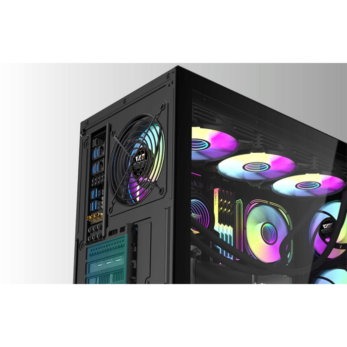Корпус для комп'ютера darkFlash DS900WS Midi Tower ATX, білий, ігровий, зі скляною панеллю