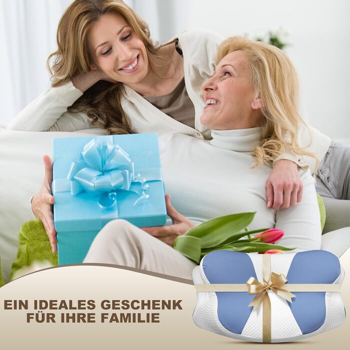 Ортопедична подушка для шиї та плечей: подушка з memory foam для сну на спині, боці та животі. Ергономічна подушка з підтримкою шиї (66 x 40 x 14 см)