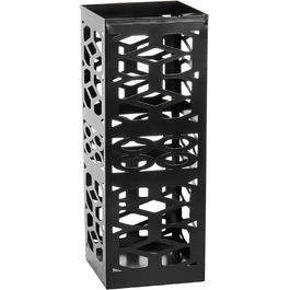 ZENFUN Metal Umbrella Stand - Freestanding Umbrella Holder for Entryway, Home, Office, Hotel - Black, 15x15x40 CM
