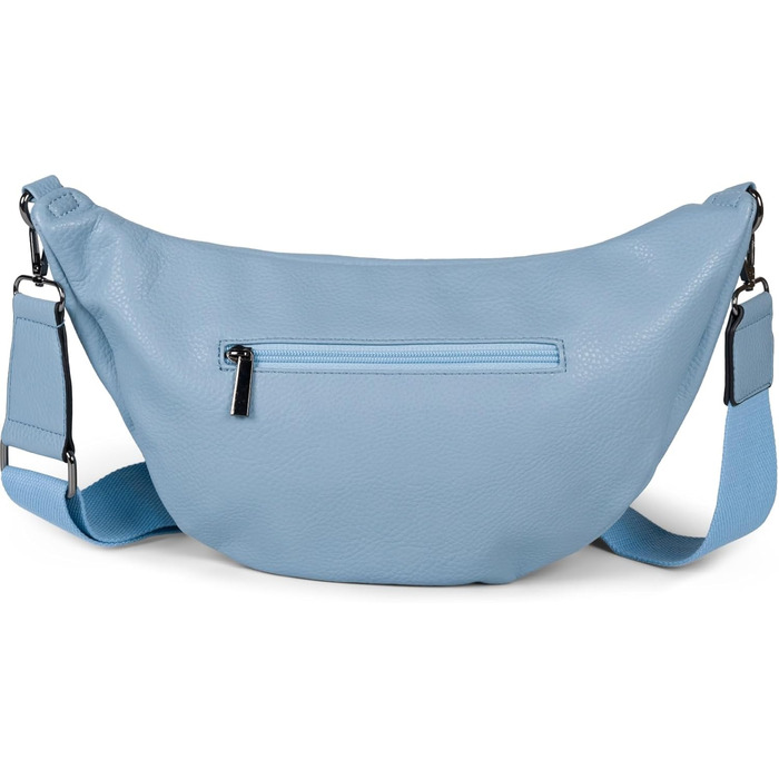 Сумка жіноча styleBREAKER напівмісяць велика, кросбоді, блакитна. Регульований ремінець, 37x17 см