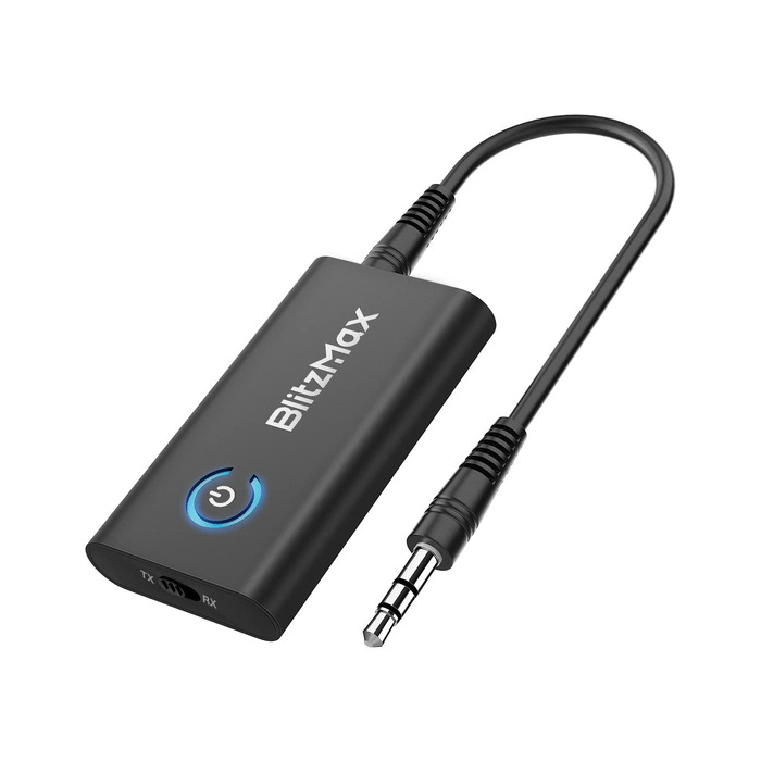 Bluetooth 5.2 адаптер-ресивер та трансмітер 2-в-1, аудіоперетворювач Mini 3.5 мм Jack для ТВ, ПК, авто та літака, з підтримкою Dual Link
